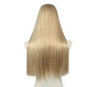Frauen Haare 24 inch Synthetic U Part Clip in Hair Extension Clip-on Natural Thick False Fake Long Straight Hairpieces Hairs Extensions(Model Color)