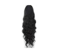 Frauen Haare 26" Synthetic Extension for Women Long Body Wave Ponytail Extensions Drawstring Ponytail Clip in Hairpiece Hairs Extensions(Jet Black)