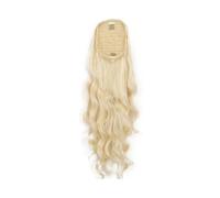 Frauen Haare 26" Synthetic Extension for Women Long Body Wave Ponytail Extensions Drawstring Ponytail Clip in Hairpiece Hairs Extensions(Blonde)
