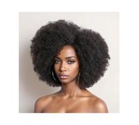 Frauen Haare Afro Wigs For Black Women Kinky Curly Lace Front Wig Afro Short Bob Human Hair Wig 13x4x2 Lace Natural Hairline 250% Density Hairs Extensions