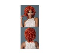 Frauen Haare Curlys Hair Synthetic Wig for Women Short Kinky Curly Haires Afro Wigs Glueless Cosplay Hairs Hairs Extensions(Orange)