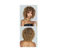 Frauen Haare Curlys Hair Synthetic Wig for Women Short Kinky Curly Haires Afro Wigs Glueless Cosplay Hairs Hairs Extensions(Brown Blonde)