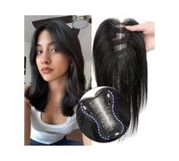 Frauen Haare Hair Toppers for Women 10" Real Human Hair 360° Full Top Coverage Hair Topper with Swiss Lace Base, Natrual Hairline Straight Human Hair Pieces Hairs Extensions