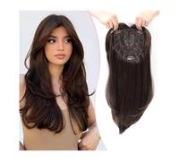 Frauen Haare Hair Toppers for Women 13'' Striaght with Bangs for Thinning Hair Synthetic Hairpieces Hair Extension Hairs Extensions(Drak Brown)