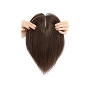 Frauen Haare Hair Toppers for Women Real Human Haires, 10/12" Brazilian Virgin Topper 10x12 CM Silk Base Clip in Straight Hairs Pieces Hairs Extensions(Brown,25cm(10inch))
