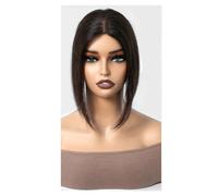 Frauen Haare Mono Lace Base 8x12cm, 10 Inches Hair Pieces Thinning Hair Clips in Hair for Women Hairs Extensions(Black)