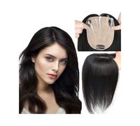 Frauen Haare Straight Hair Toppers Clip in Human Hair Pieces 12×14cm Silk Base Top Topper for Women with Loss Thinning Hair Natural Color Brazilian Remy Hair Toppers Hairs Extensions(14inches)