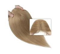Frauen Haare Straight Hair Toppers for Women, 8x10cm Center Part Single Knot Mono Base Hair Topper Hand Crochet Hair Piece Clip In Indian Human Hair Extensions Hairs Extensions(Dark Blonde,14inch)