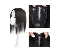 Frauen Haare Straight Human Hair Toppers for Women 13×14 CM Large-area Invisible Hand-Tied Hair Toppers with Lace Base, Clips In Brazilian Remy Hair Pieces Hairs Extensions(Natural Black,14 inches)
