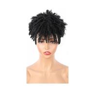 Frauen Haare Synthetic Afro Kinky Curly Headband Wig with Bangs for Women Hairs Extensions