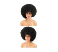 Frauen Haare Synthetic Afro Kinky Curly Wig With Bangs, Cosplay Wig For Women Hairs Extensions(Black)