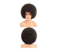 Frauen Haare Synthetic Afro Kinky Curly Wig With Bangs, Cosplay Wig For Women Hairs Extensions(Dark Brown)