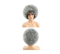 Frauen Haare Synthetic Afro Kinky Curly Wig With Bangs, Cosplay Wig For Women Hairs Extensions(Gray)