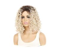 Frauen Haare Synthetic Short Hair Wig Kinky Curly Loose Deep Afro Dark Brown Blonde Ombre Color For Women Halloween Cosplay Wigs Hairs Extensions
