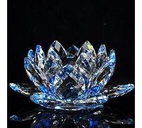Frauherzz Sparkle Crystal Lotus Flower Glass Reflection Flower Ornament Feng Shui Home Decor Table Decor Collection Gift