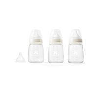 Fraupow Combi-Feed Baby Bottles - (Pack of 3) Clear