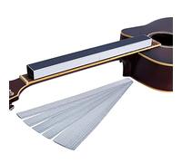 Frautron Guitar Fret Leveling Beam, 16 Inch Fret Leveler Sanding Block Level File, Pro Luthier Repair Tool with Extra 12PCS 120/240/400/600/1000 Grit Self-adhesive Replacement Sandpaper Strips