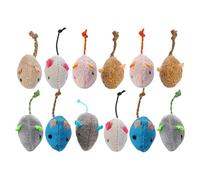 Fravsiu Cat Mice Toys, Catnip Biting Dolls, Interactive Plush with Sturdy Build, Teeth Cleaner with Easy Play, Toy Set, Kitten Hunting Behavior for Indoor Outdoor Play Scratching Gum Health Daily Fun