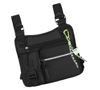 Fravsiu Chest Pack | Lightweight Backpack for Hiking and Climbing - Lightweight Multifunctional Vest with 3D Cut and Multi Compartments for Hiking Gym Outdoor Sports Training, Black, riferimento