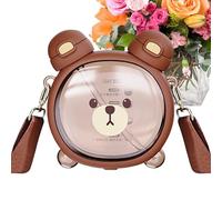 Fravsiu Cute Bear Water Bottle | Leak-Proof Cute Large Bear Water Bottle - Cute Water Bottles Portable Drinking Bottle for Outing School Travel