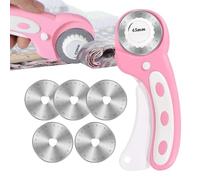 Fravsiu Ergonomic Rotary Fabric Cutter 45mm, Rotary Fabric Cutter | Precision Rotary Fabric Cutter 45MM - Quick Change Cutter, Safety Button for Quilting, The