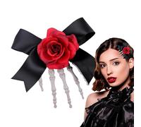 Fravsiu Halloween Hair Clips,Halloween Skeleton Claws Hair Clips | Skull Hand Bow Clips Bone Claw Pins - Skeleton Hands with