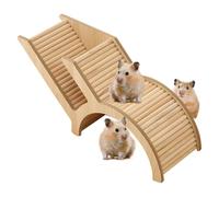 Fravsiu Hamster House, Wooden Hamster Hiding Places - The Burrow Tunnel Ladder of Hamster Playground,Interactive Hidden Maze Exploration for Small Animals, Gerbils, Animals