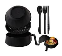 Fravsiu Large Capacity Ramen Bowl Set, 6X Instant Noodles Bowls with Lid, Chopsticks, Spoons, Fork, PP Noodles Bowls for Soup, Ramen, and College Dorm Rooms, Dishwasher Safe