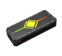 Fravsiu RGB Controller PC, ARGB PWM Splitter, Magnetic Fan Hub With Sturdy Build, LED Lighting Controller With Strong Finish, Accessory, Aid For Desk Home Theater Bedroom Playroom Party Gamers