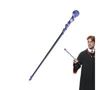 Fravsiu Staff Cosplay Prop, Crystal Wand, Wizard Cosplay Wand, Amethyst Crystal Wand, Handcrafted Wand, Halloween Costume Prop, Staff Cosplay Prop for Halloween, Christmas, and Birthday Events