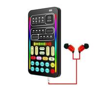 Fravsiu Voice Modifier, Portable Voice Disguiser, Cool Lights Sound Board Voice Disguiser/Modulator for Mobile Phone, Computer, Table/PC/Phone/Laptops with Adjustable Voice Functions