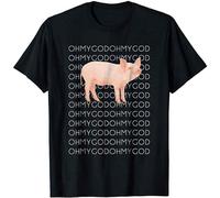 Fraxen Shane Dawson Oh My God Pig T Shirt Black Cotton Black M