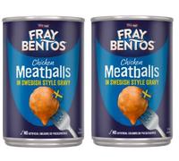 Fray Bentos Chicken Meatballs in Swedish Style Gravy, No Artificial Colours or Preservatives - (Pack of 2)