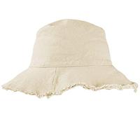 Frayed-Edge-Bucket-Hat-Summer Distressed-Beach-Sun-Hat-for-Women Men Teens Girls- Floppy Wide-Brim Fisherman Cap(Size: 7 1/8), Cream Beige, M