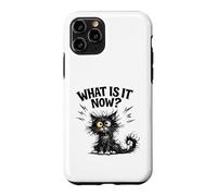 Frazzled Cat What Is It Now Funny Tired Work Mom Teacher Case for iPhone 11 Pro