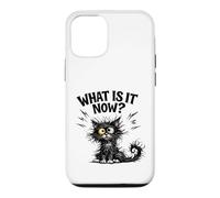 Frazzled Cat What Is It Now Funny Tired Work Mom Teacher Case for iPhone 12/12 Pro