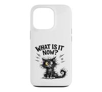 Frazzled Cat What Is It Now Funny Tired Work Mom Teacher Case for iPhone 13 Pro