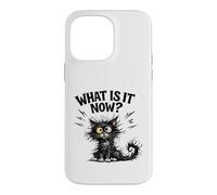 Frazzled Cat What Is It Now Funny Tired Work Mom Teacher Case for iPhone 14 Pro Max