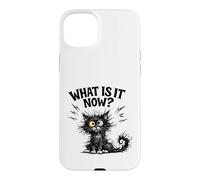 Frazzled Cat What Is It Now Funny Tired Work Mom Teacher Case for iPhone 15 Plus