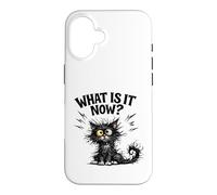 Frazzled Cat What Is It Now Funny Tired Work Mom Teacher Case for iPhone 16