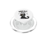Frazzled Cat What Is It Now Funny Tired Work Mom Teacher PopSockets PopGrip for MagSafe