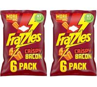 Frazzles Bacon Multipack Crisps (6 x 20g) X 2 Pack, Crispy Bacon Flavour Corn Snack, Baked, not fried, No artificial preservatives, Suitable for vegetarians, 97 kcal per pack
