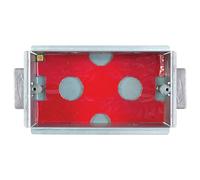 FRB-4 2 Gang 47mm Galvanised Steel Back Box - Earths - Fir Pack Of 1