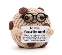 FRBFRB Gift for Your Geek Boyfriend: Cool and Stylish Presents for Him, Tailored for Gamers, Programmers, and Engineers-“I Love Your Brilliant Mind” Fun and Romantic Crocheted Plushie
