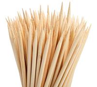 Frcctre 1000 Pack Natural Bamboo Skewers, 7 Inch/17cm Caramel Candy Apple Sticks, Pointed Bamboo Sticks for BBQ Corn Dog Lollipop Fruit Kabob