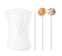 Frcctre 500 Pack Acrylic Lollipop Sticks, 6 Inch/15CM Clear Cake Pops Sticks Reusable Candy Sticks Treat Sticks for Cake Pops Cupcake Toppers Candy Dessert Chocolate Cookies