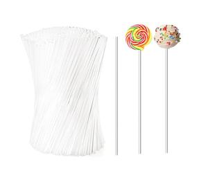 Frcctre 500 Pack Acrylic Lollipop Sticks, 6 Inch/15CM Clear Cake Pops Sticks Reusable Candy Sticks Treat Sticks for Cake Pops Cupcake Toppers Candy Dessert Chocolate Cookies