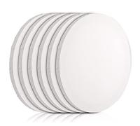 Frcctre 6 Pack 12 Inch/30CM Round Canvas Panels, Pre Stretched Blank Painting Canvas Boards, Circle White Art Canvas Panels for Oil, Acrylic, Gouache, Crafts