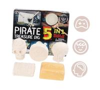 FRCOLOR 1 Box Archaeology Digging Pirate Style Excavation Tool Kit for Educational Dinosaur DIY Puzzle Playset Enhances Hands Skills and Imagination