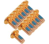 FRCOLOR 1 Box Bike Brake Pad Screws T25 Golden M5 X 10mm Titanium Steel | Rust Resistant, High Strength Fastening Hardware for Bicycle Disc Rotors and Rear Brakes, Supporting DIY Maintenance